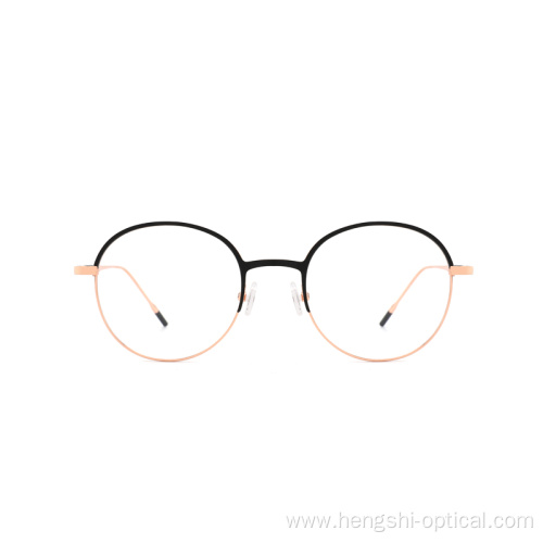 New Fashion Optical Blue Light Reading Metal Retro Round Frame Glasses